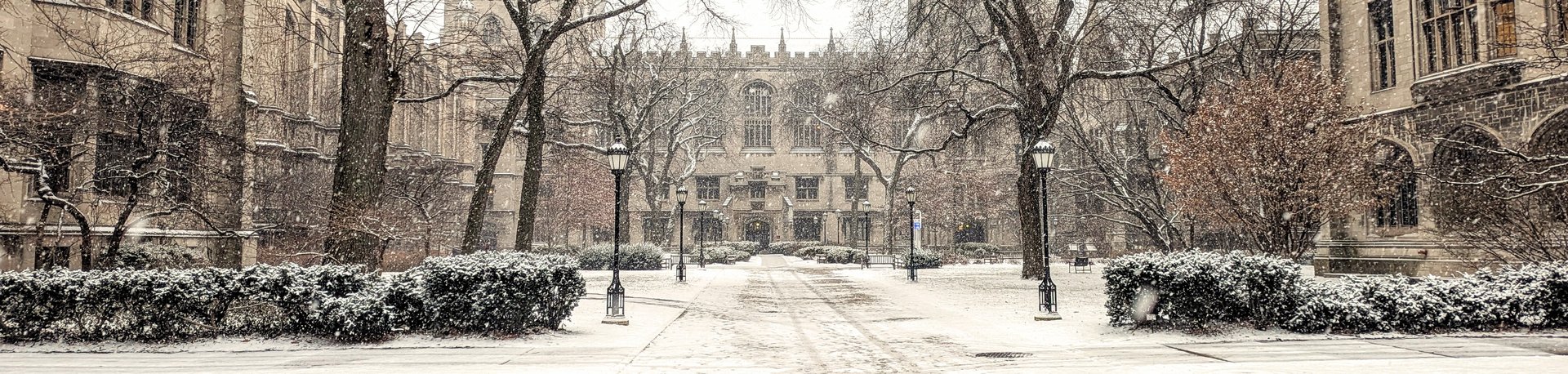 UChicago campus in winter